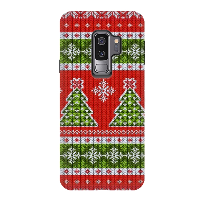 Galaxy S9 plus StrongFit Ugly christmas sweater pattern  by Winston