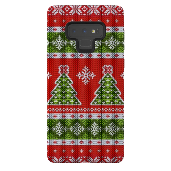 Galaxy Note 9 StrongFit Ugly christmas sweater pattern  by Winston