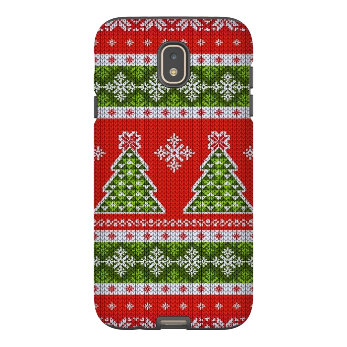 Galaxy J7 StrongFit Ugly christmas sweater pattern  by Winston