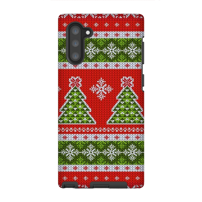 Galaxy Note 10 StrongFit Ugly christmas sweater pattern  by Winston