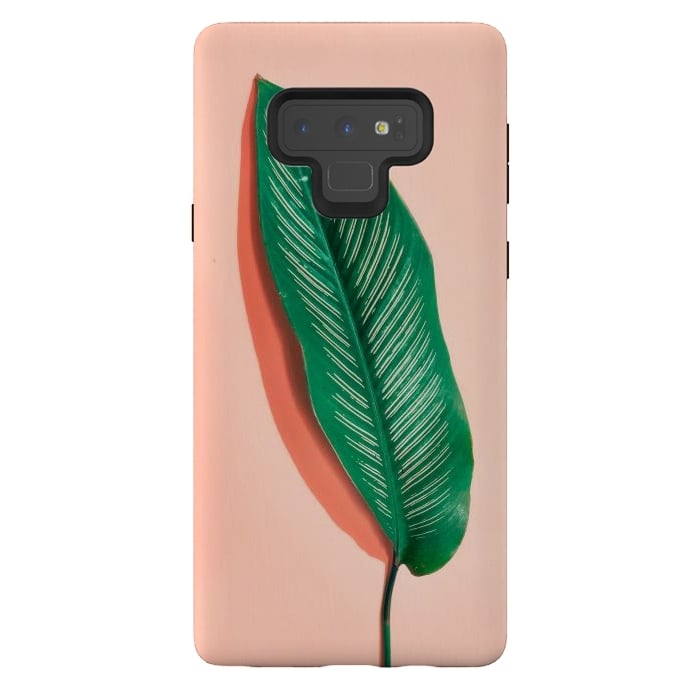 Galaxy Note 9 StrongFit Green leaf  by Winston