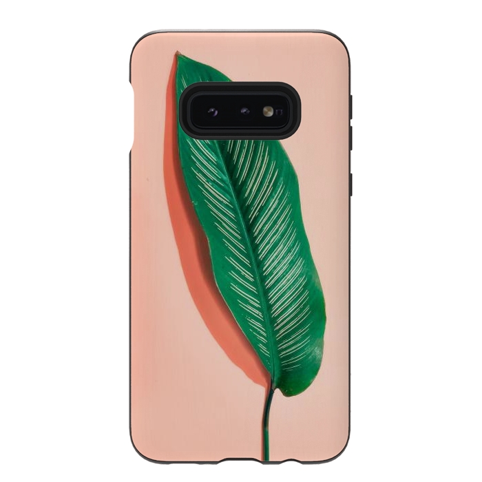 Galaxy S10e StrongFit Green leaf  by Winston