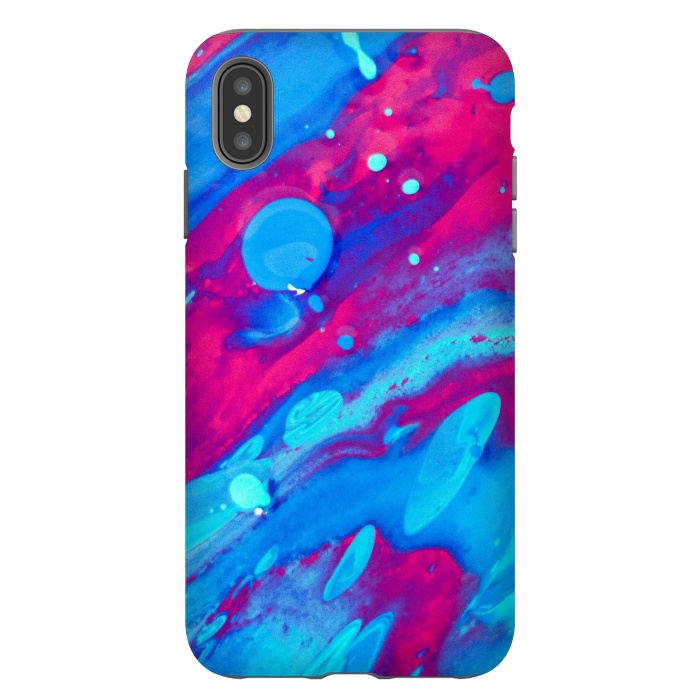 iPhone Xs Max StrongFit Pink and blue abstract painting  by Winston