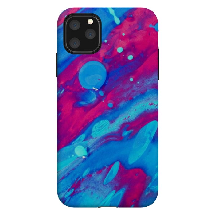 iPhone 11 Pro Max StrongFit Pink and blue abstract painting  by Winston