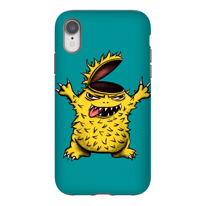 iPhone Xr StrongFit Crazy Brainless Chicken Monster Character by Boriana Giormova