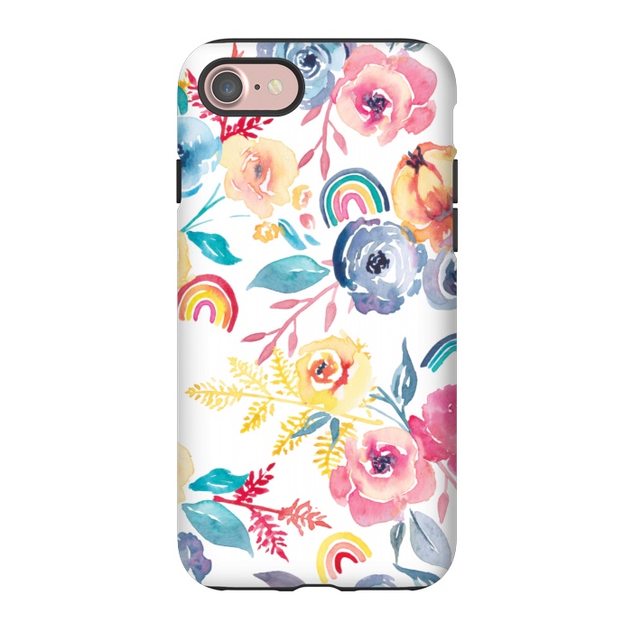 iPhone 7 StrongFit Roses and Rainbows by gingerlique