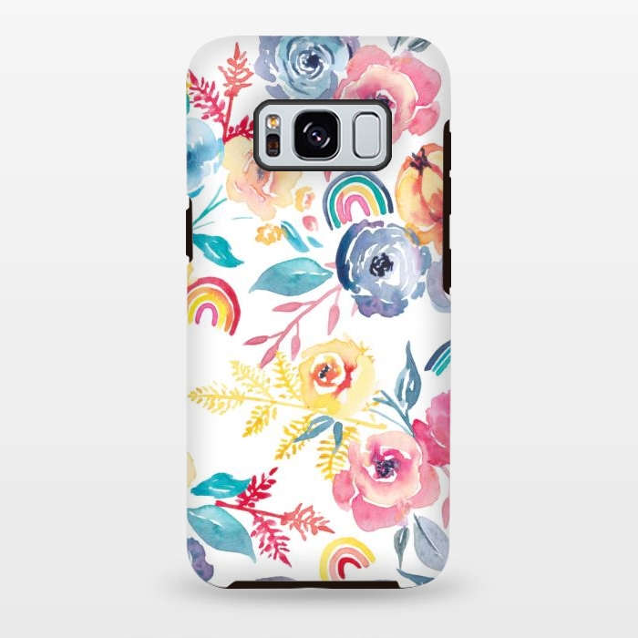Galaxy S8 plus StrongFit Roses and Rainbows by gingerlique
