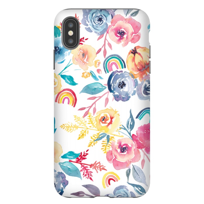 iPhone Xs Max StrongFit Roses and Rainbows by gingerlique