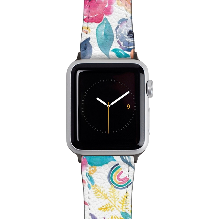 Watch 38mm / 40mm Strap PU leather Roses and Rainbows by gingerlique