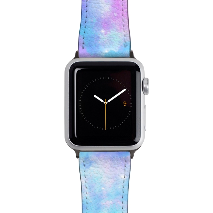Watch 42mm / 44mm Strap PU leather Galaxy pastel. by Jms