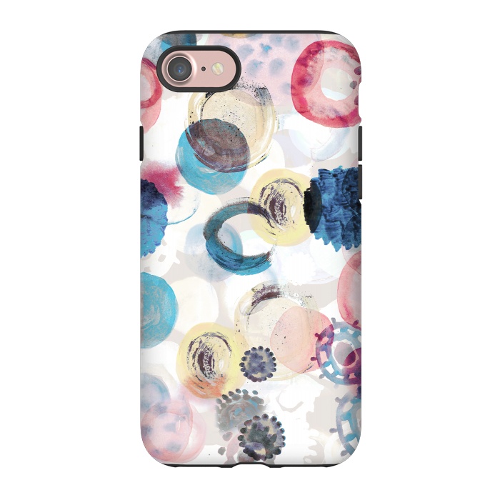 iPhone 7 StrongFit Watercolour playful spots abstract pattern by Oana 