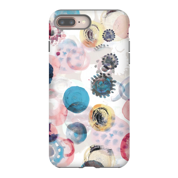 iPhone 7 plus StrongFit Colorful painted spots by Oana 