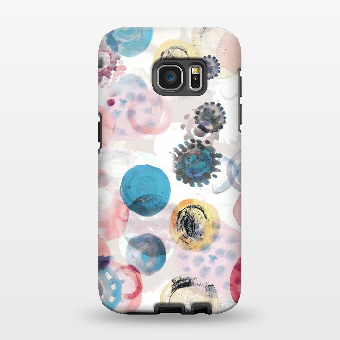 Galaxy S7 EDGE StrongFit Colorful painted spots by Oana 