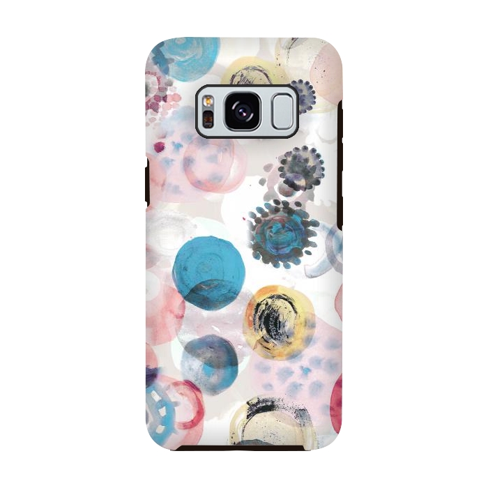 Galaxy S8 StrongFit Colorful painted spots by Oana 