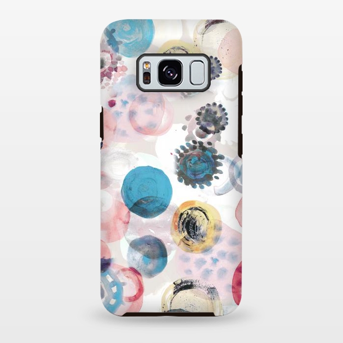 Galaxy S8 plus StrongFit Colorful painted spots by Oana 