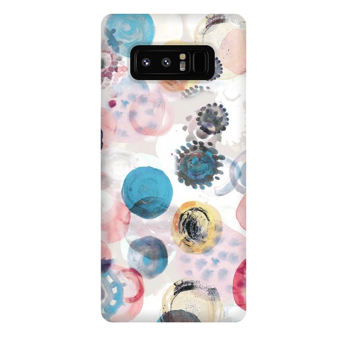 Galaxy Note 8 StrongFit Colorful painted spots by Oana 