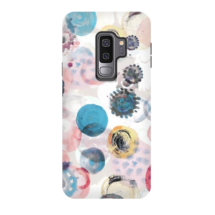 Galaxy S9 plus StrongFit Colorful painted spots by Oana 
