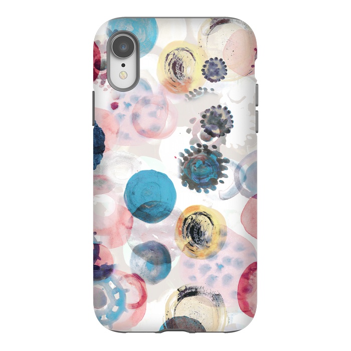 iPhone Xr StrongFit Colorful painted spots by Oana 