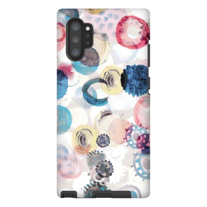 Galaxy Note 10 plus StrongFit Colorful painted spots by Oana 