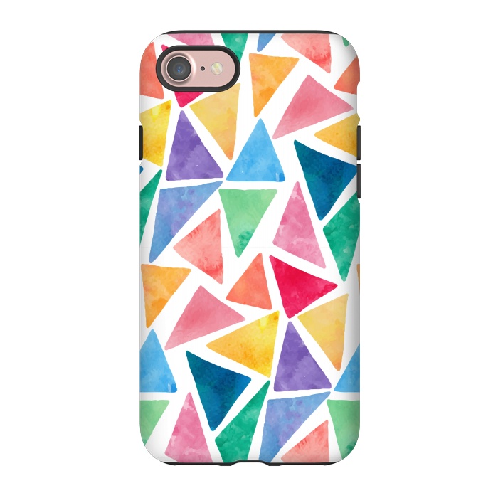 iPhone 7 StrongFit multi colour triangle pattern by MALLIKA