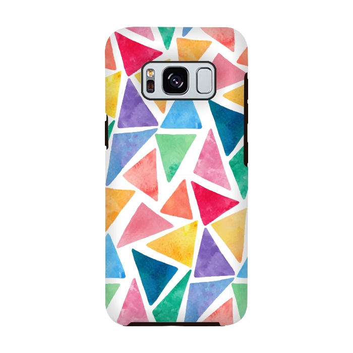Galaxy S8 StrongFit multi colour triangle pattern by MALLIKA