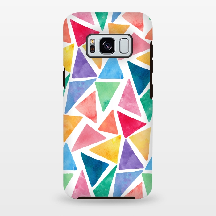 Galaxy S8 plus StrongFit multi colour triangle pattern by MALLIKA