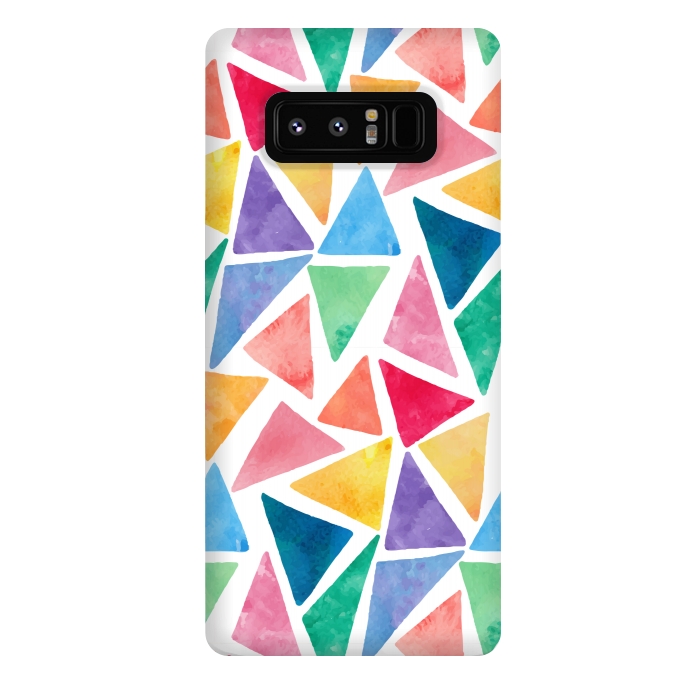 Galaxy Note 8 StrongFit multi colour triangle pattern by MALLIKA