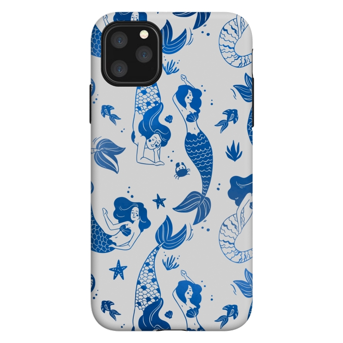 iPhone 11 Pro Max StrongFit blue mermaid pattern by MALLIKA