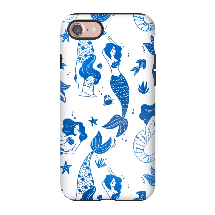 iPhone 7 StrongFit blue mermaid pattern by MALLIKA