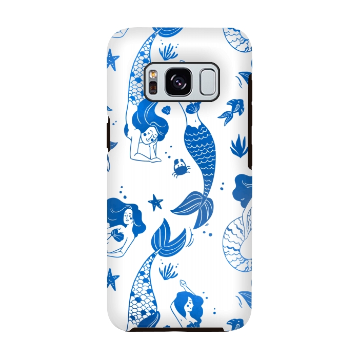 Galaxy S8 StrongFit blue mermaid pattern by MALLIKA