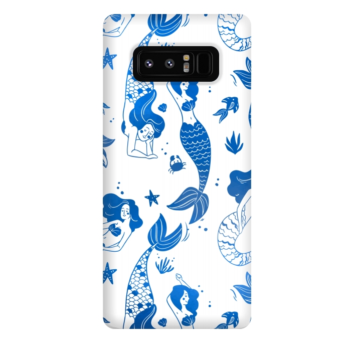 Galaxy Note 8 StrongFit blue mermaid pattern by MALLIKA