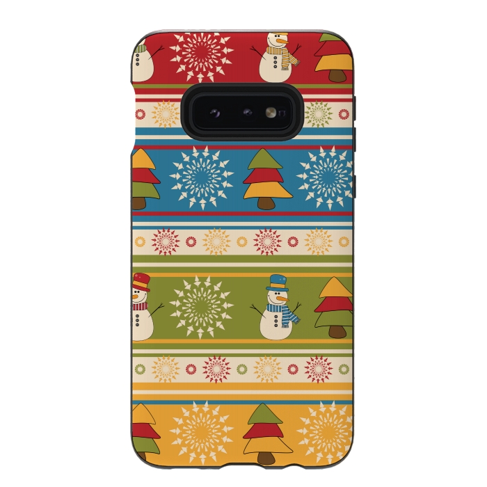 Galaxy S10e StrongFit christmas aztec print by MALLIKA