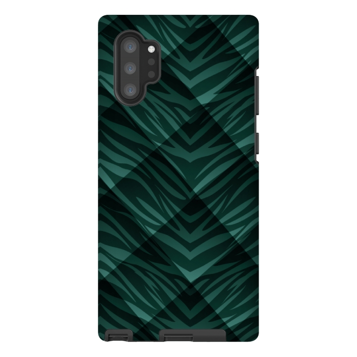Galaxy Note 10 plus StrongFit green animal print by MALLIKA
