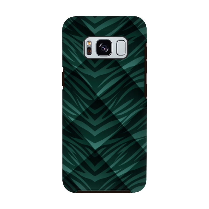 Galaxy S8 StrongFit green animal print by MALLIKA