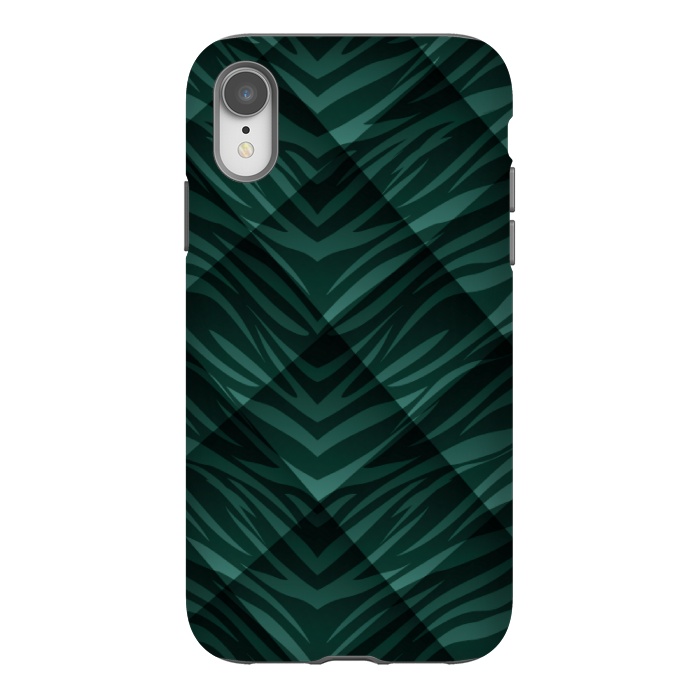 iPhone Xr StrongFit green animal print by MALLIKA
