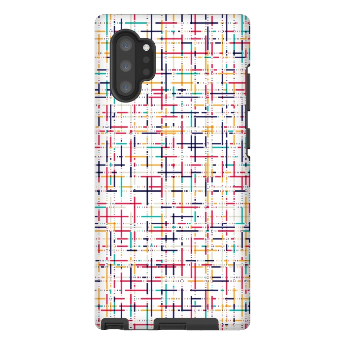 Galaxy Note 10 plus StrongFit multi colour checks pattern by MALLIKA