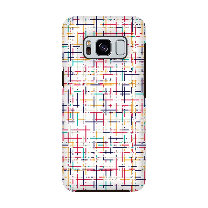 Galaxy S8 StrongFit multi colour checks pattern by MALLIKA