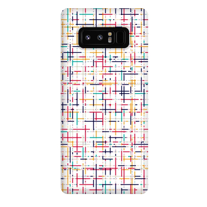 Galaxy Note 8 StrongFit multi colour checks pattern by MALLIKA