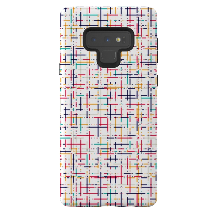 Galaxy Note 9 StrongFit multi colour checks pattern by MALLIKA
