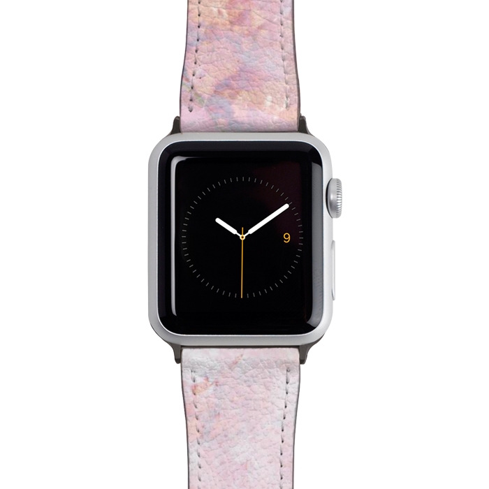 Watch 42mm / 44mm Strap PU leather Pastel pink elegant marble by Oana 