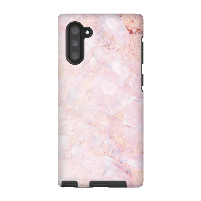 Galaxy Note 10 StrongFit Pastel pink elegant marble by Oana 
