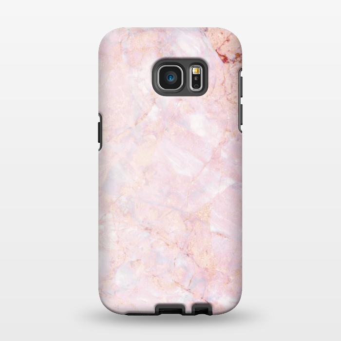 Galaxy S7 EDGE StrongFit Pastel pink elegant marble by Oana 