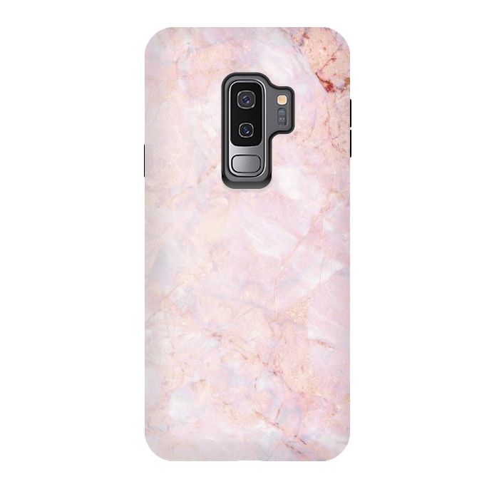 Galaxy S9 plus StrongFit Pastel pink elegant marble by Oana 