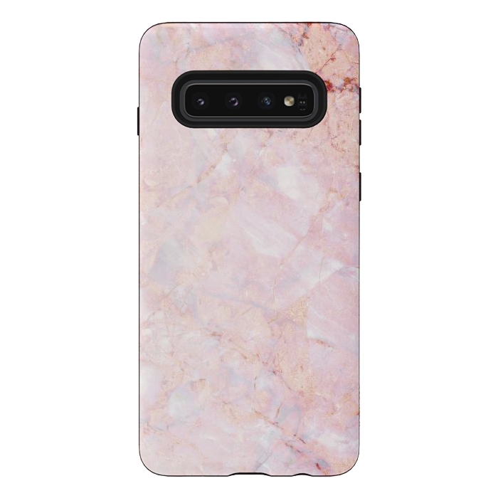 Galaxy S10 StrongFit Pastel pink elegant marble by Oana 
