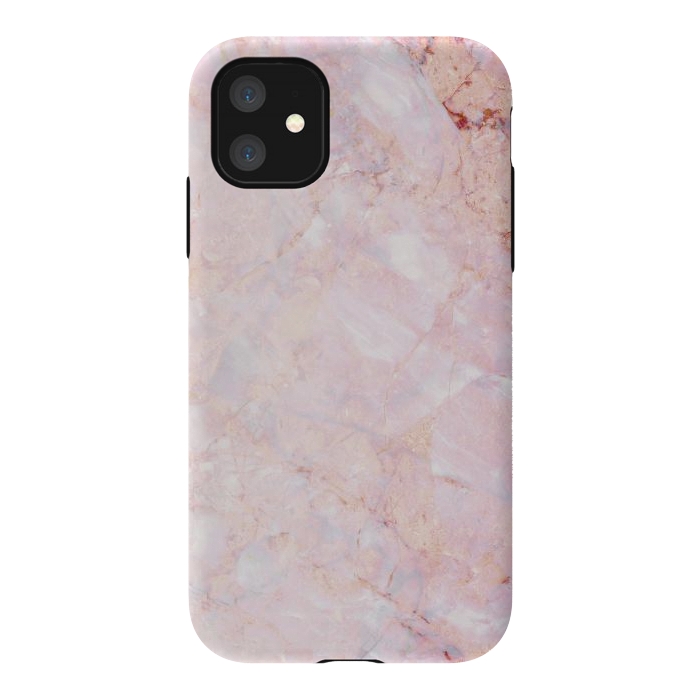 iPhone 11 StrongFit Pastel pink elegant marble by Oana 
