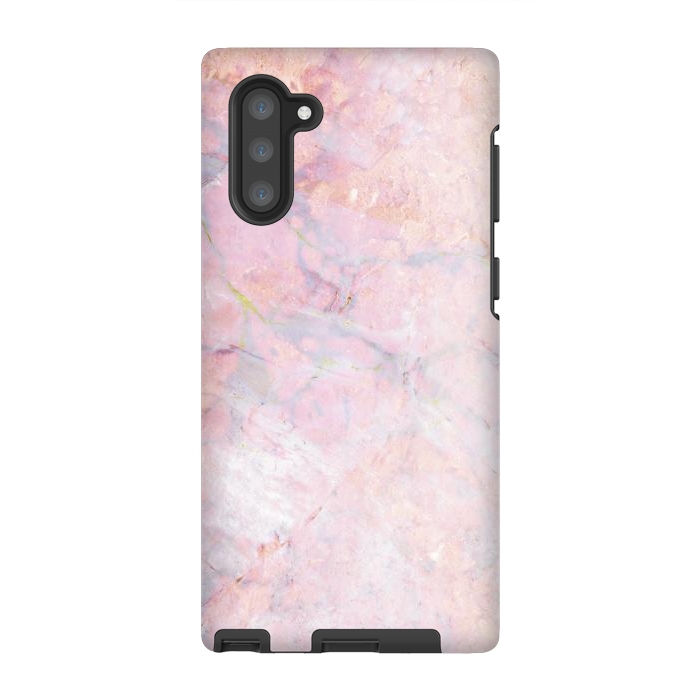 Galaxy Note 10 StrongFit Soft pink marble by Oana 