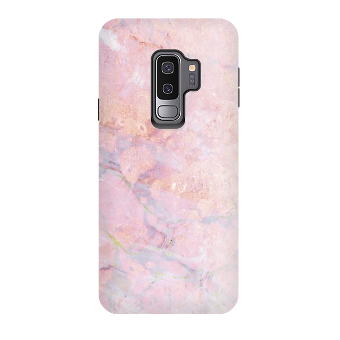 Galaxy S9 plus StrongFit Soft pink marble by Oana 