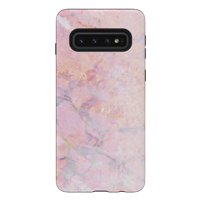 Galaxy S10 StrongFit Soft pink marble by Oana 