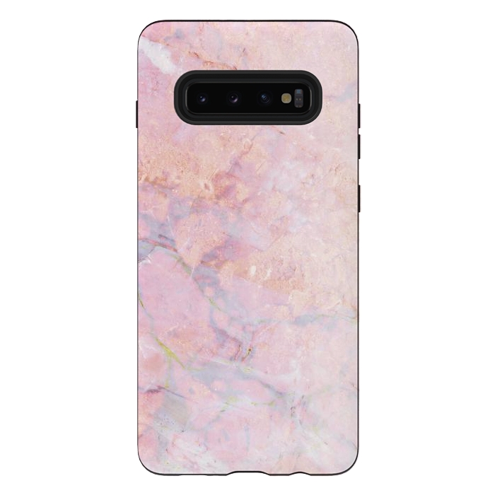 Galaxy S10 plus StrongFit Soft pink marble by Oana 