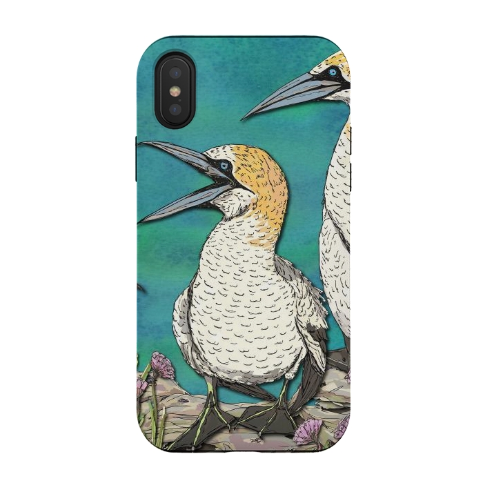 iPhone Xs / X StrongFit Gannet Chat by Lotti Brown